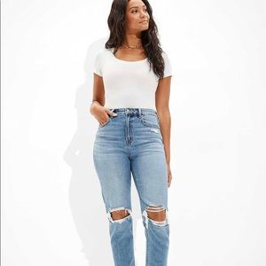 Distressed Mom jeans